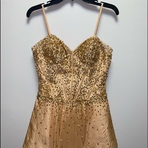 Gold short dress